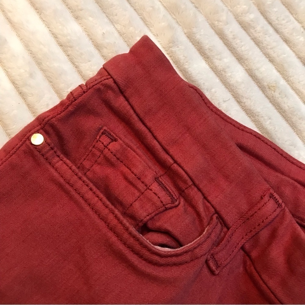 Jen7 7 For All Mankind Crimson Red Ankle Skinny Jeans Women’s Size 12 31 large - Picture 9 of 10